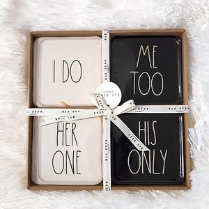 NWT Rae Dunn by Magenta Ceramic Wedding Coaster